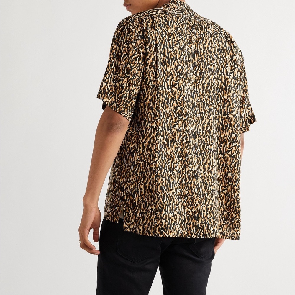 Sold - Saint Laurent Men's Short Sleeve Camp Collar Shirt Medium | 39 15 1/2 New - Picture 3 of 17